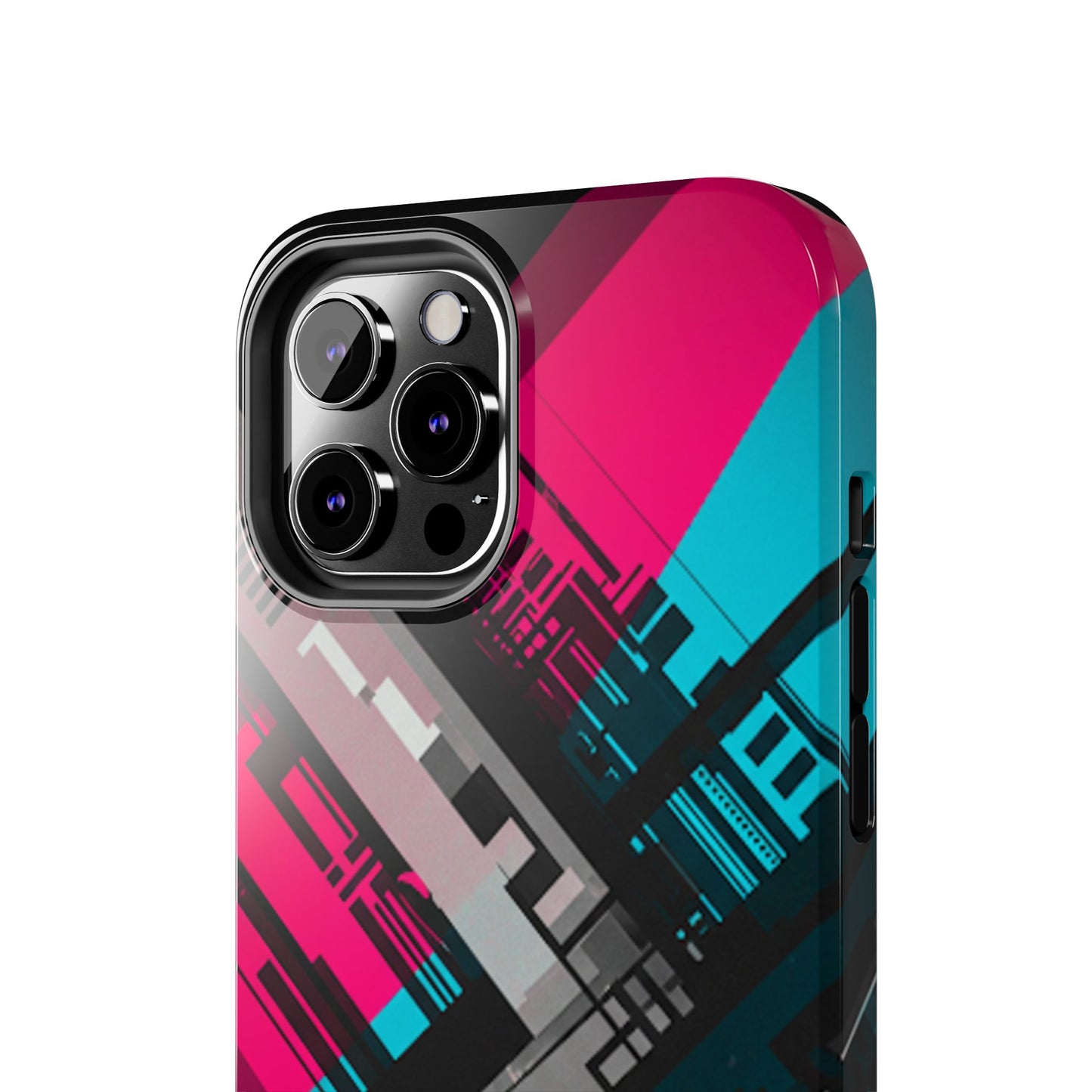 Abstract cyber tough phone case