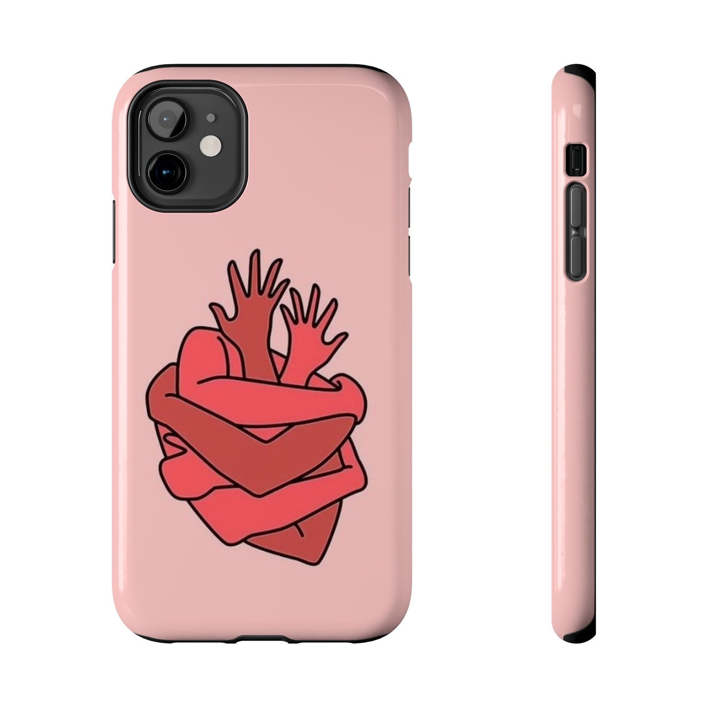 Artistic Heart Embrace Phone Case