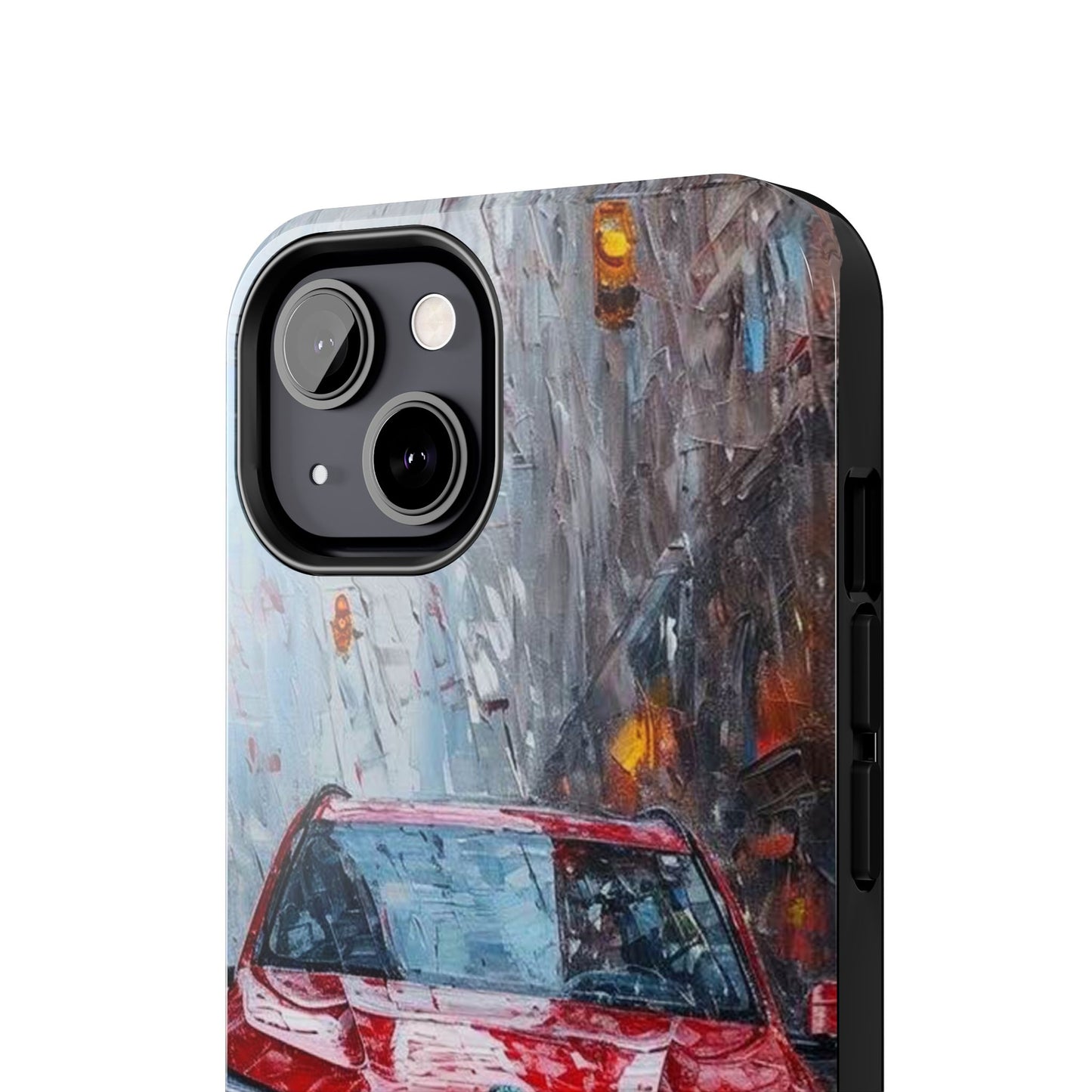 Red BMW pain art tough phone case