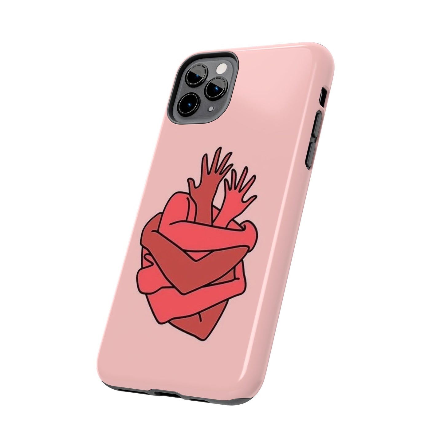 Artistic Heart Embrace Phone Case