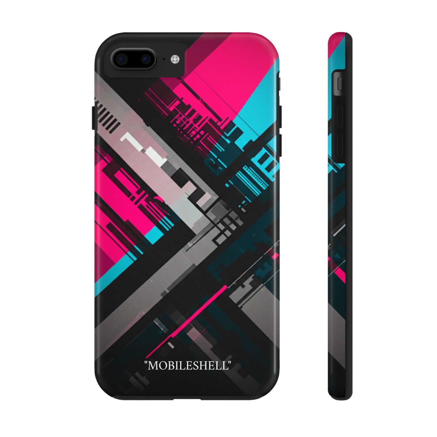 Abstract cyber tough phone case