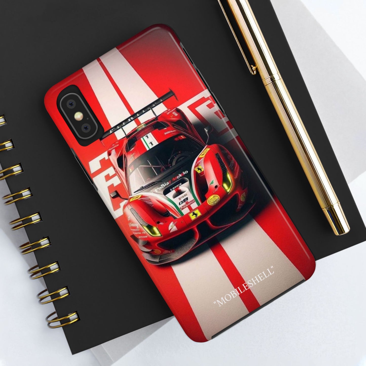 Red Ferrari tough phone case