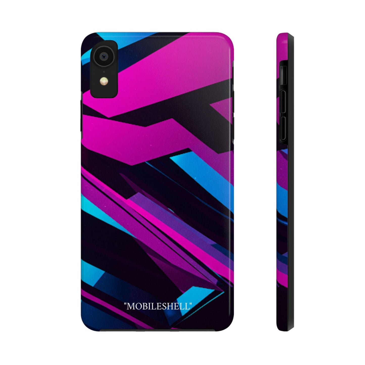 Abstract art lines pink blue tough cases