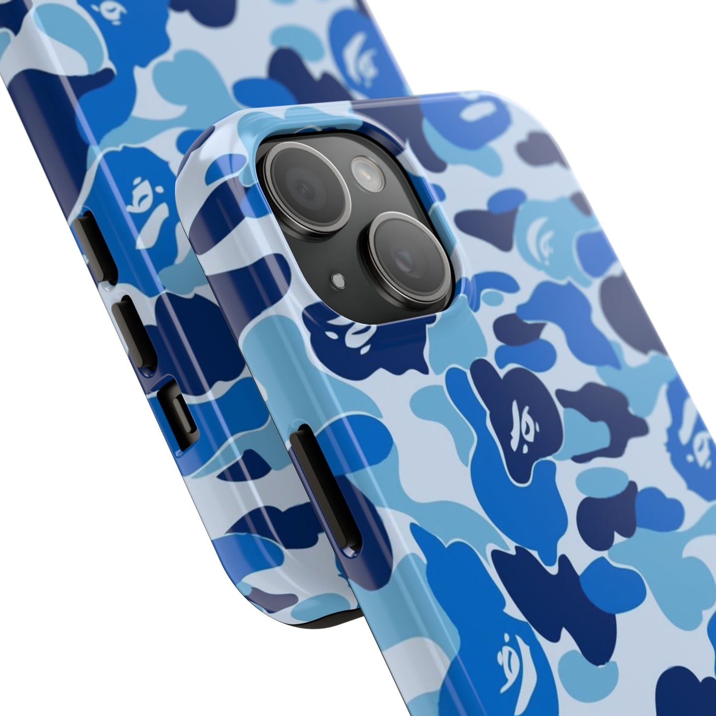 Blue Camouflage Tough Phone Case