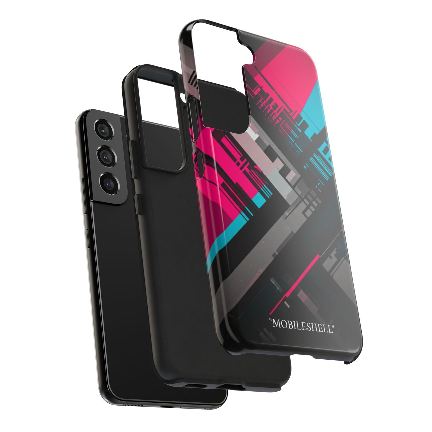 Abstract cyber tough phone case