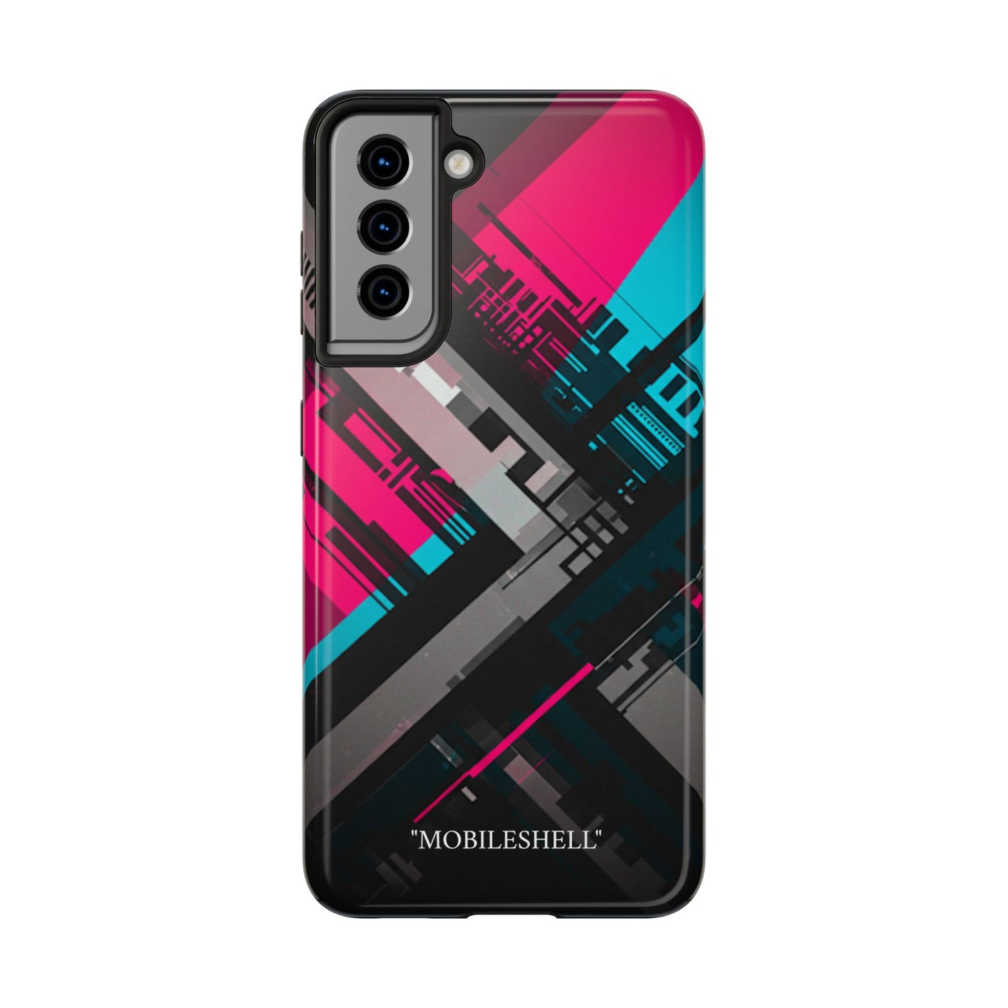 Abstract cyber tough phone case