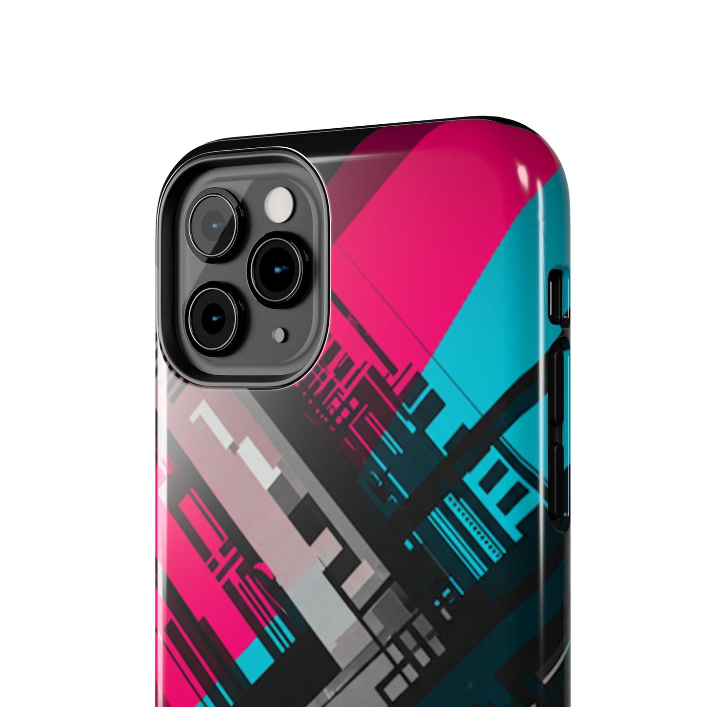 Abstract cyber tough phone case