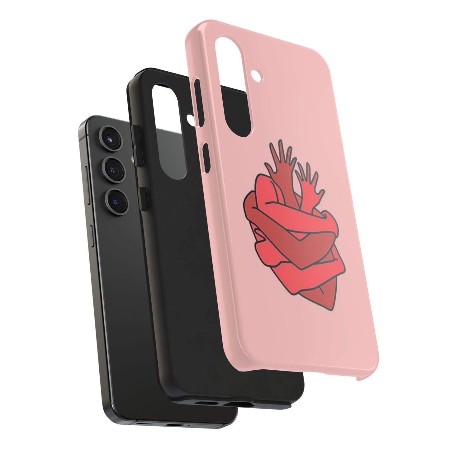 Artistic Heart Embrace Phone Case