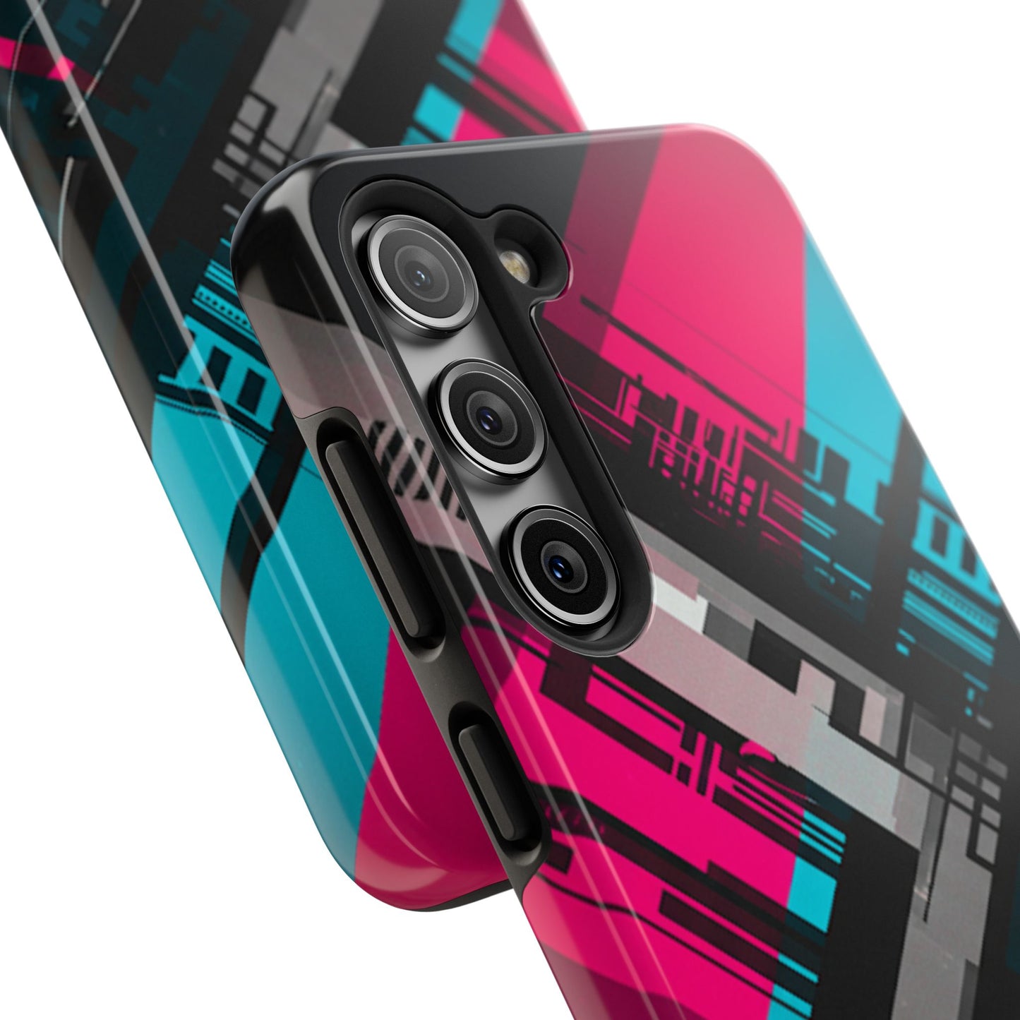 Abstract cyber tough phone case