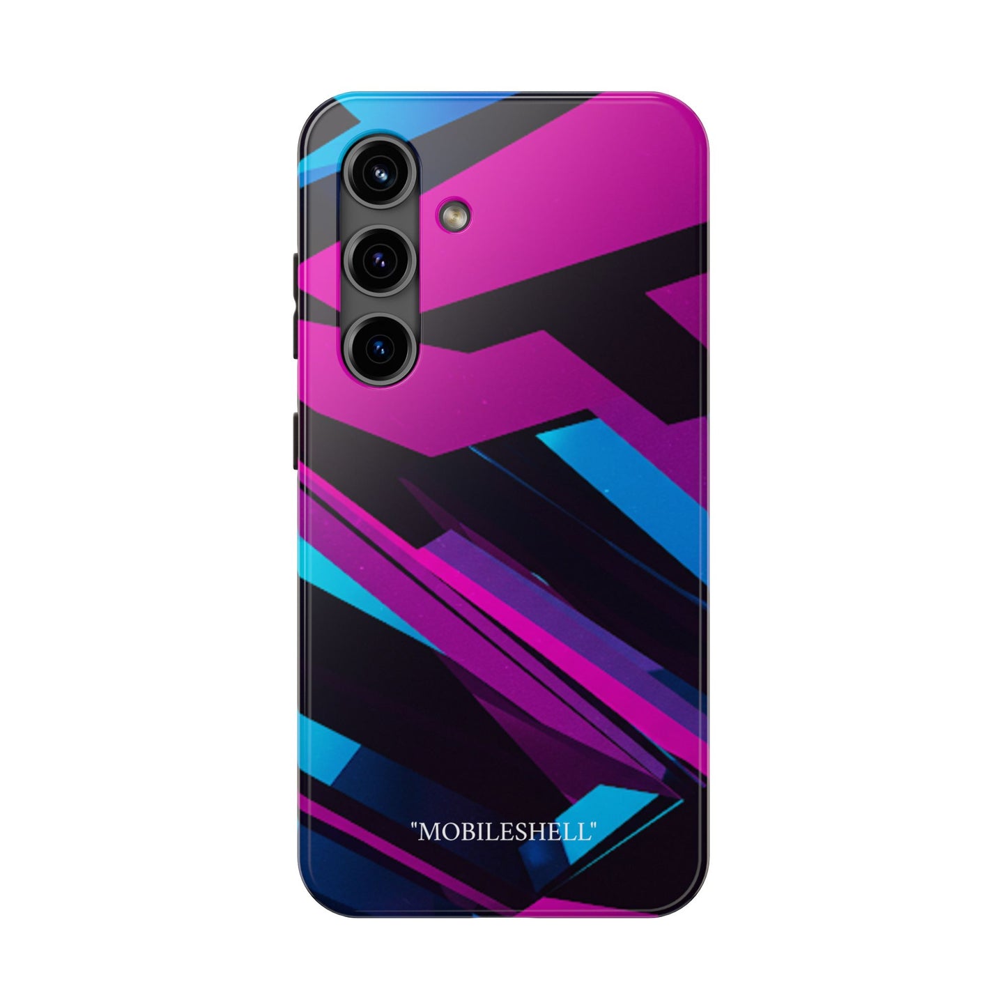 Abstract art lines pink blue tough cases