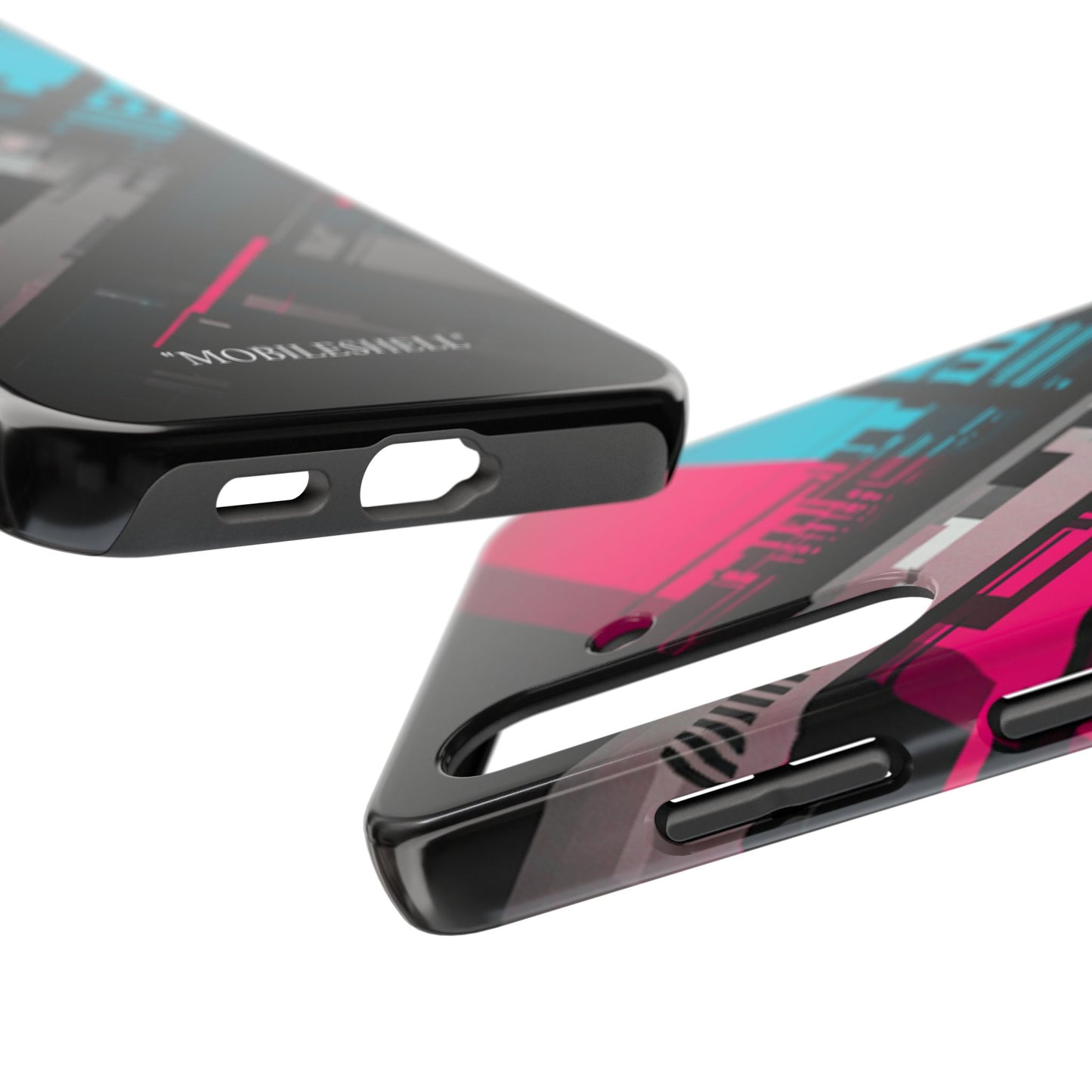 Abstract cyber tough phone case