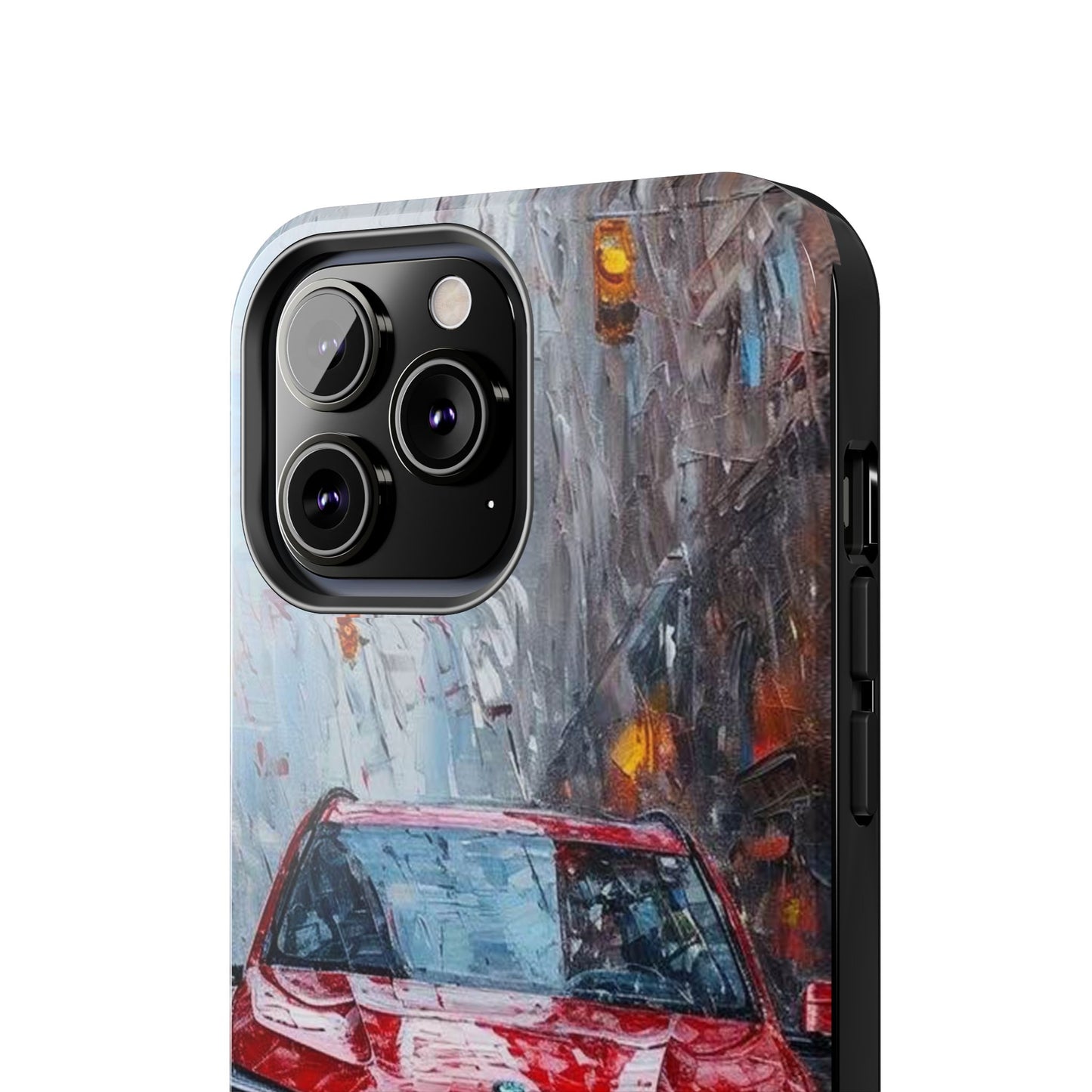 Red BMW pain art tough phone case