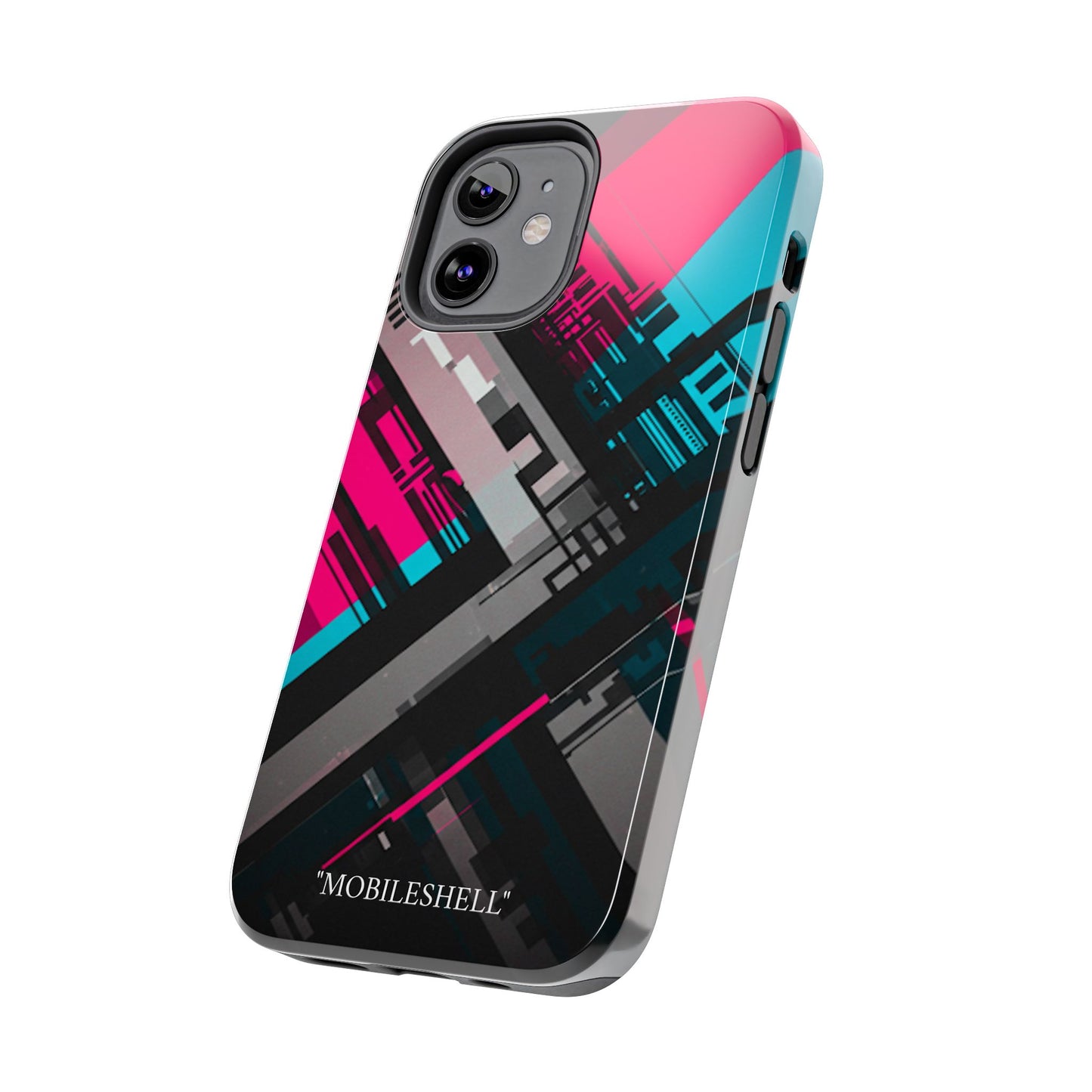 Abstract cyber tough phone case