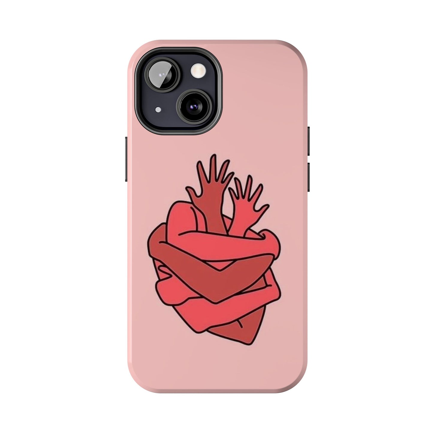 Artistic Heart Embrace Phone Case