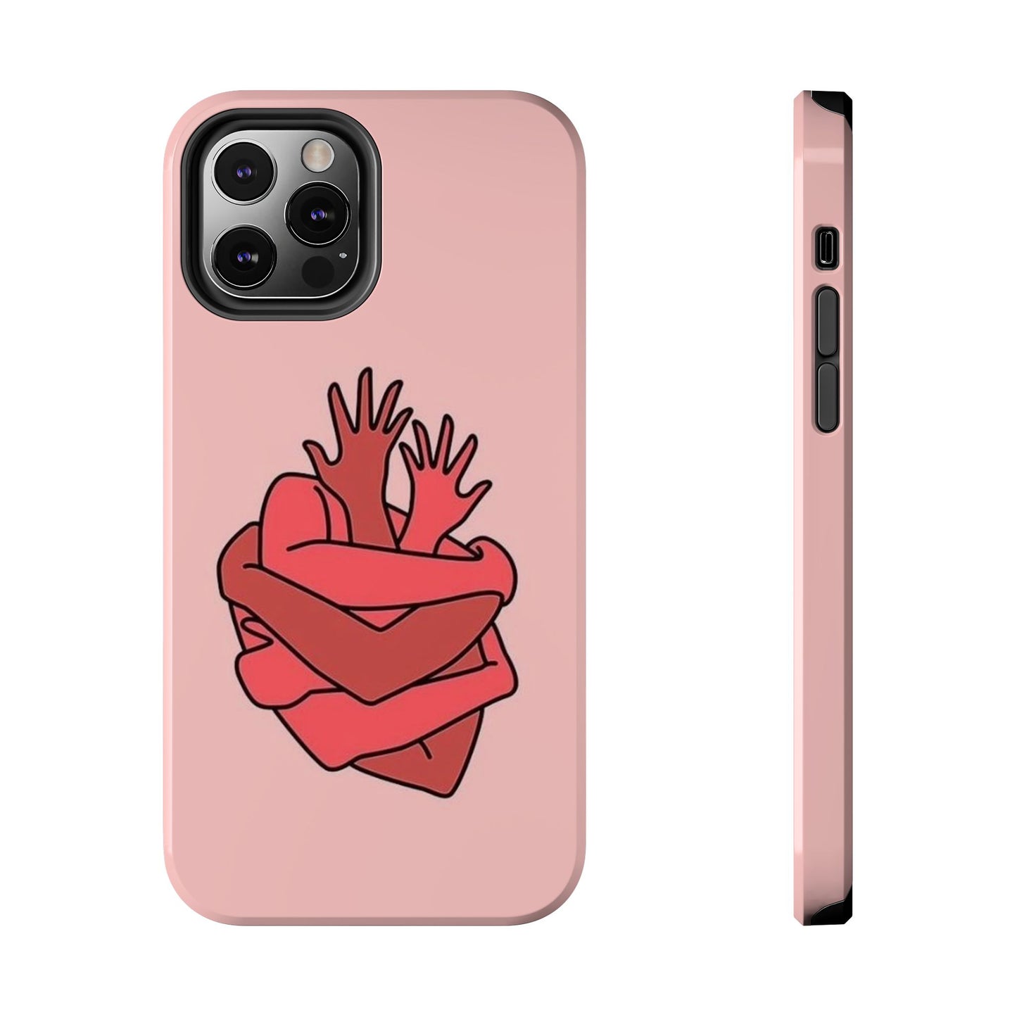 Artistic Heart Embrace Phone Case