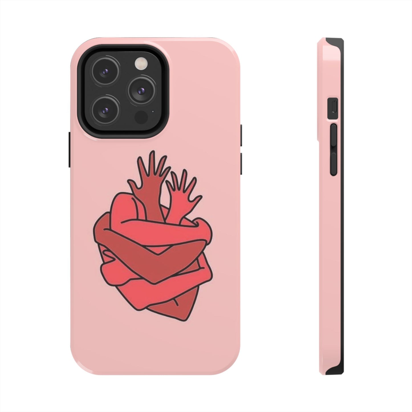 Artistic Heart Embrace Phone Case