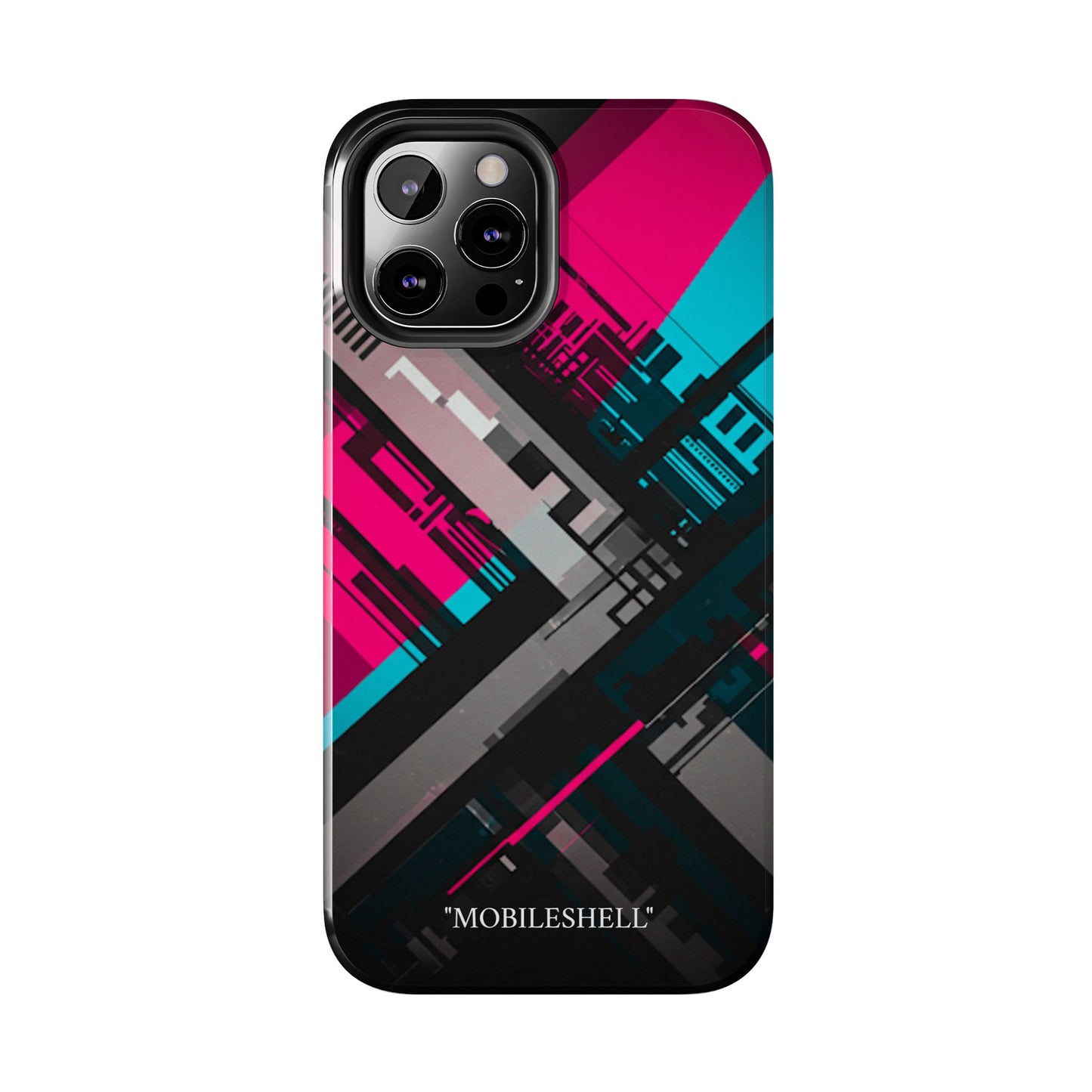 Abstract cyber tough phone case