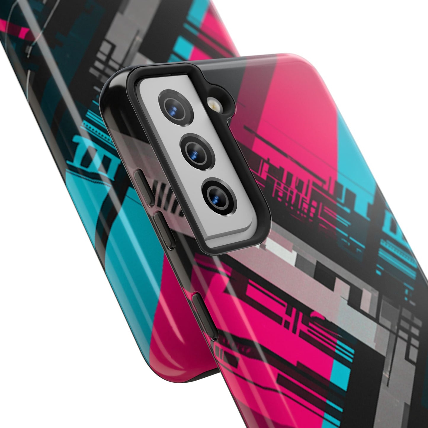 Abstract cyber tough phone case