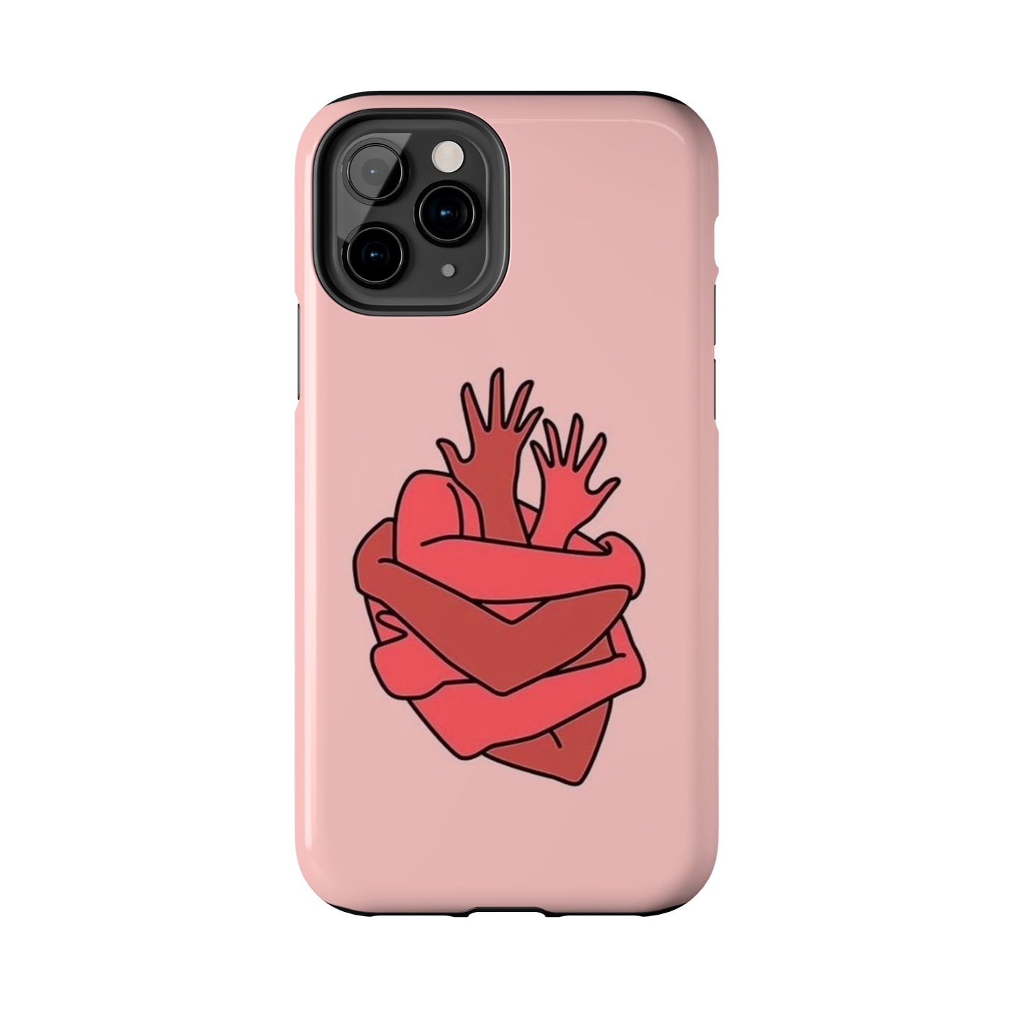 Artistic Heart Embrace Phone Case