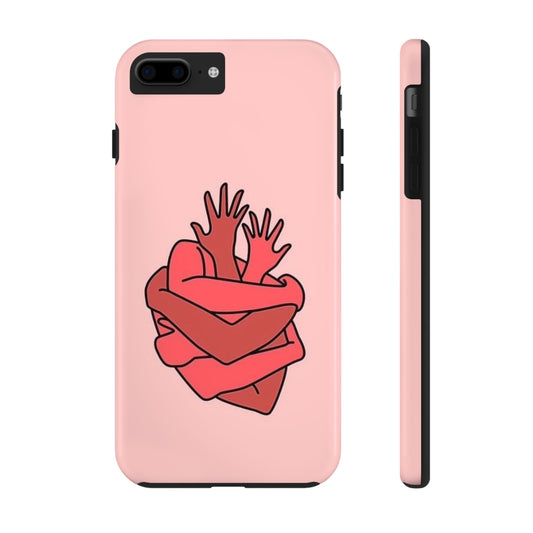 Artistic Heart Embrace Phone Case