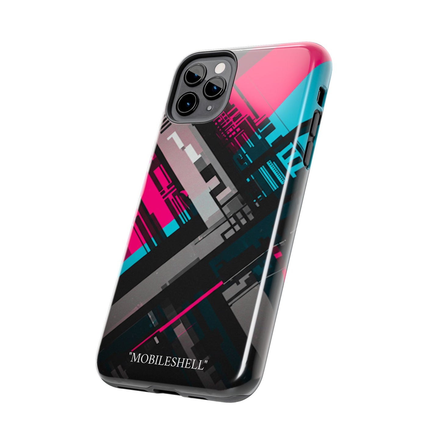 Abstract cyber tough phone case