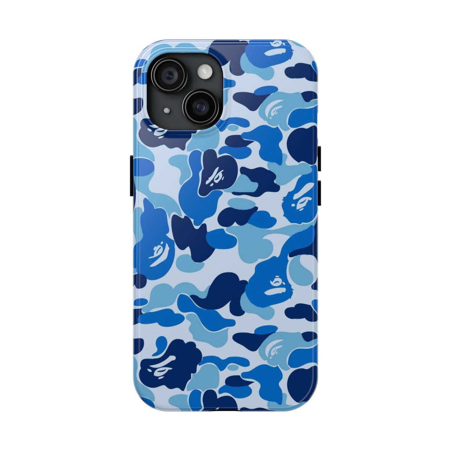 Blue Camouflage Tough Phone Case