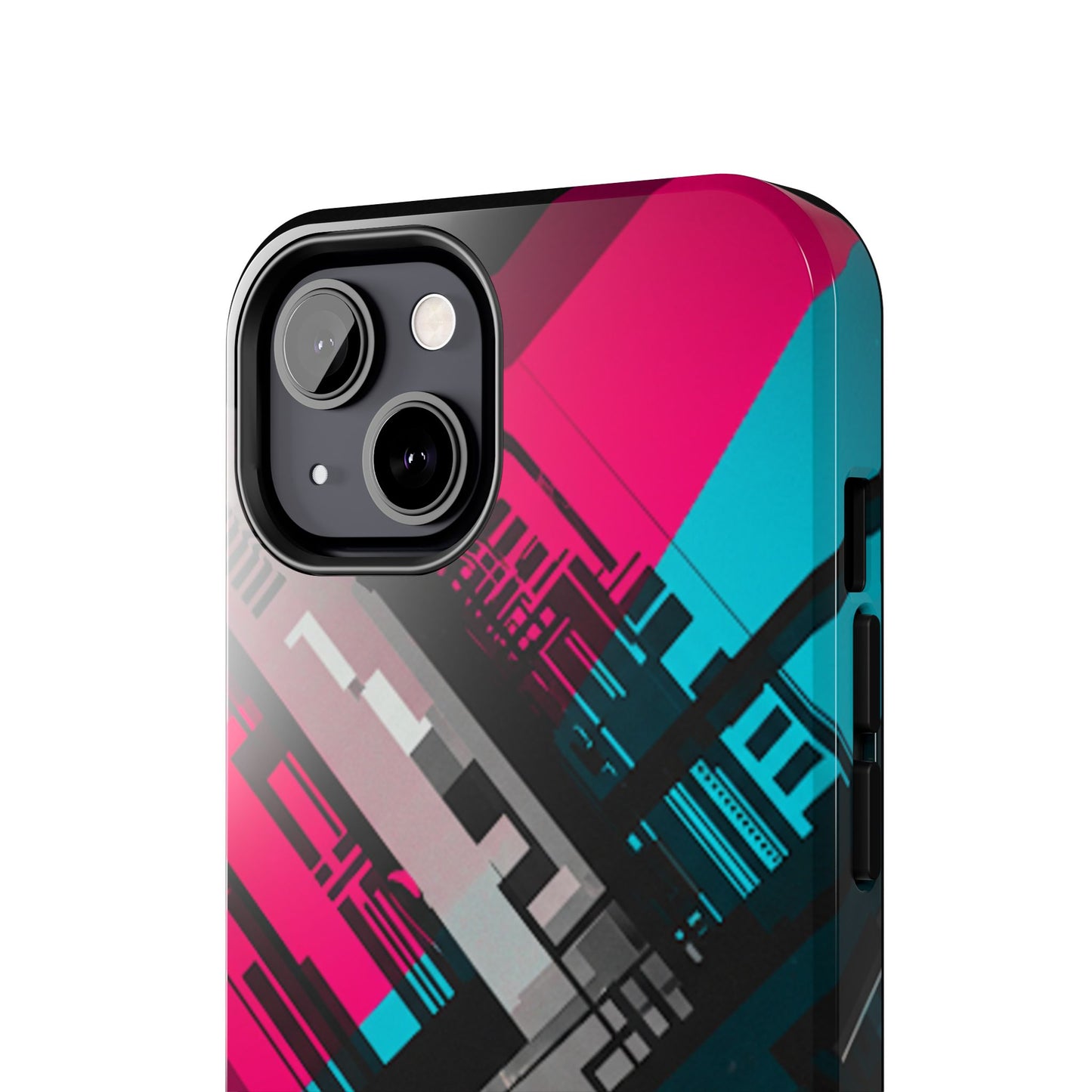 Abstract cyber tough phone case