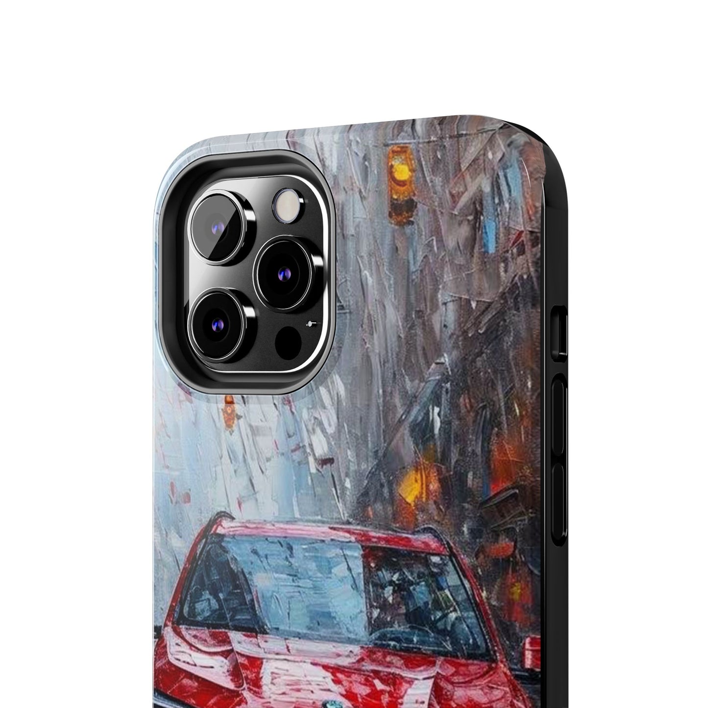 Red BMW pain art tough phone case