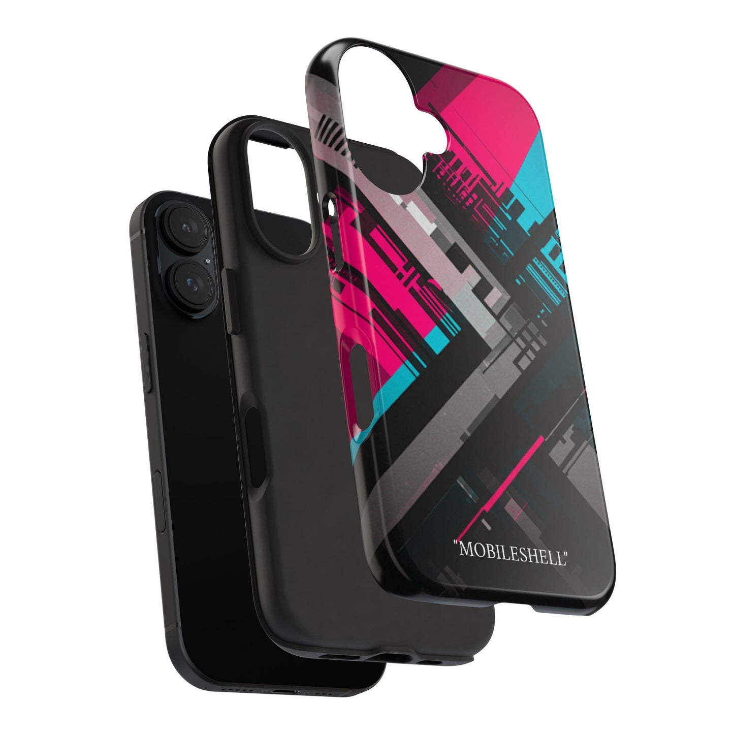 Abstract cyber tough phone case