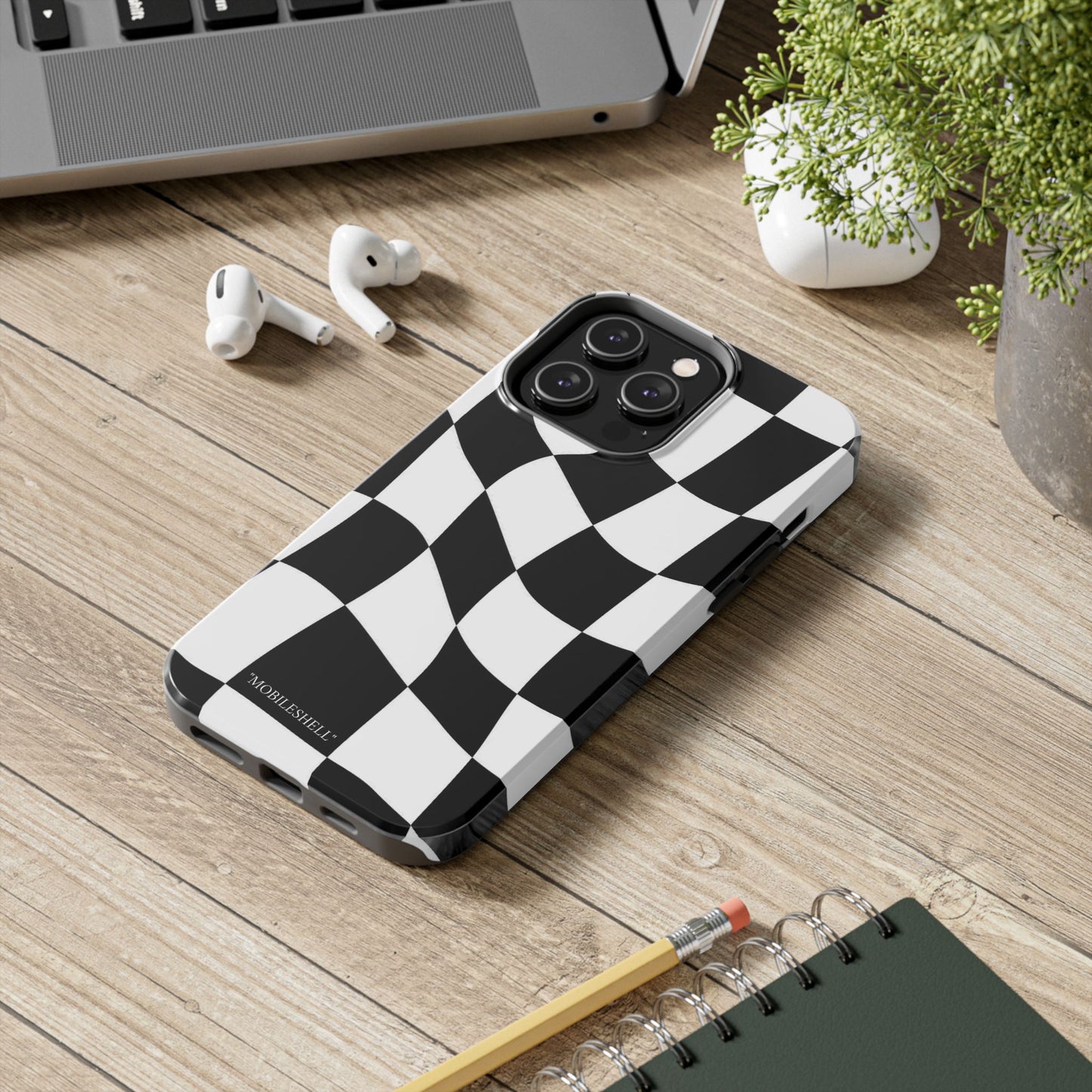 Checkers B&W tough phone case