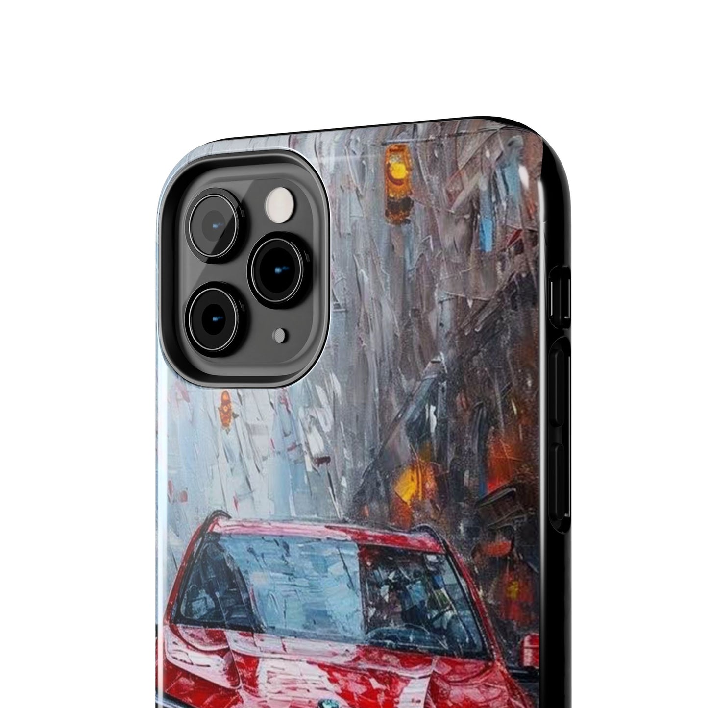 Red BMW pain art tough phone case