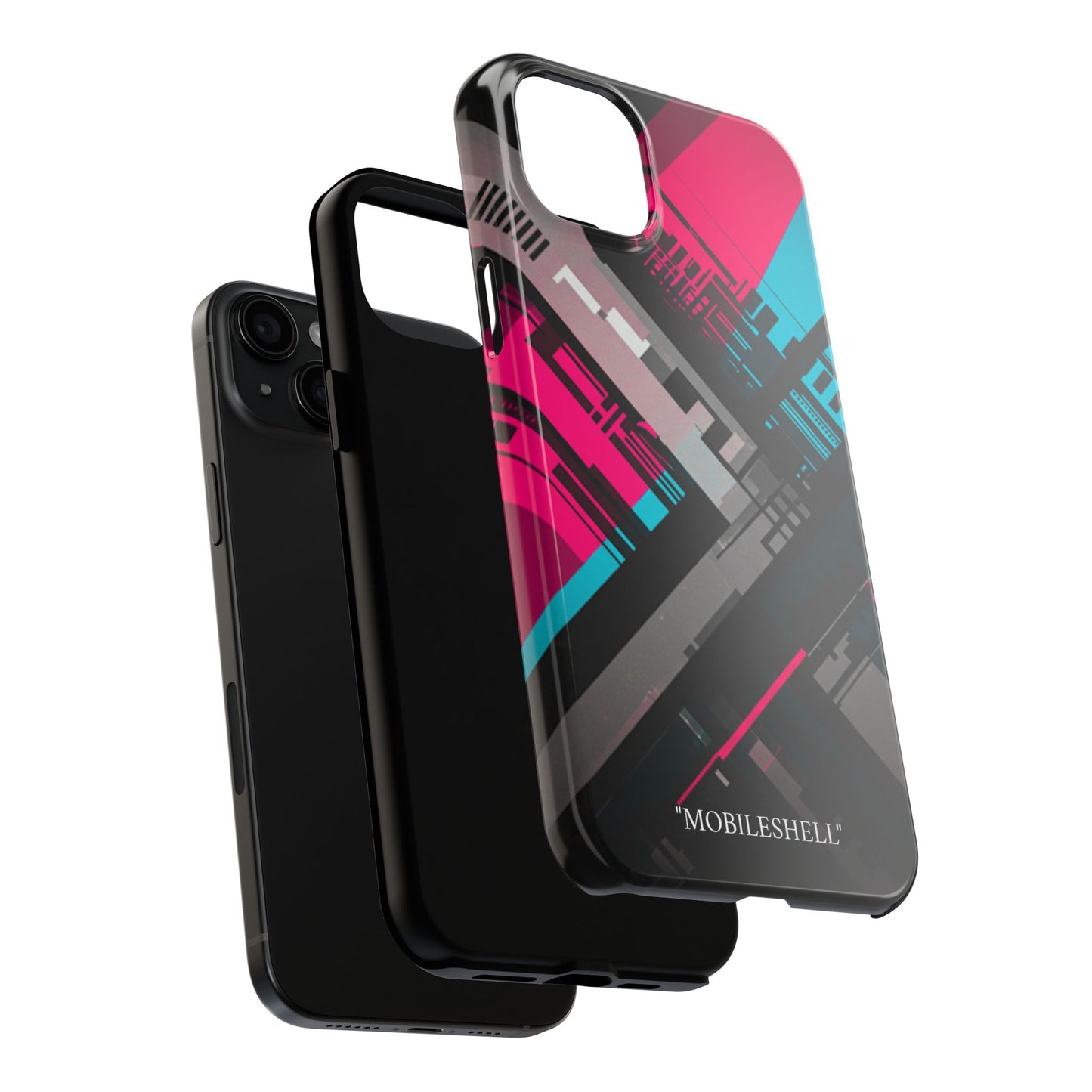 Abstract cyber tough phone case