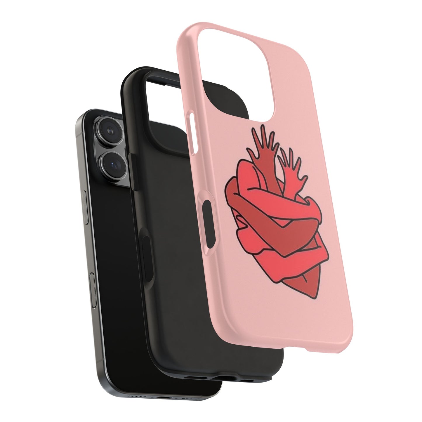 Artistic Heart Embrace Phone Case