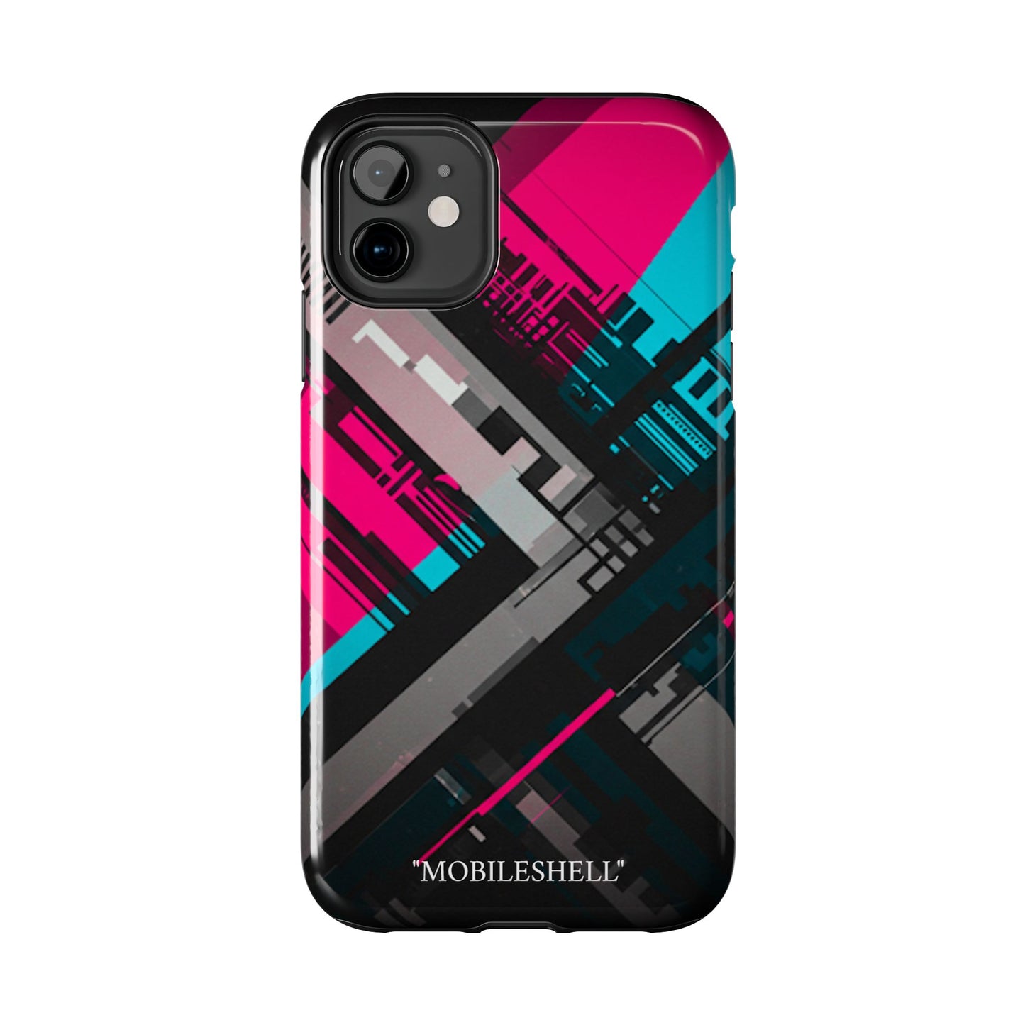 Abstract cyber tough phone case