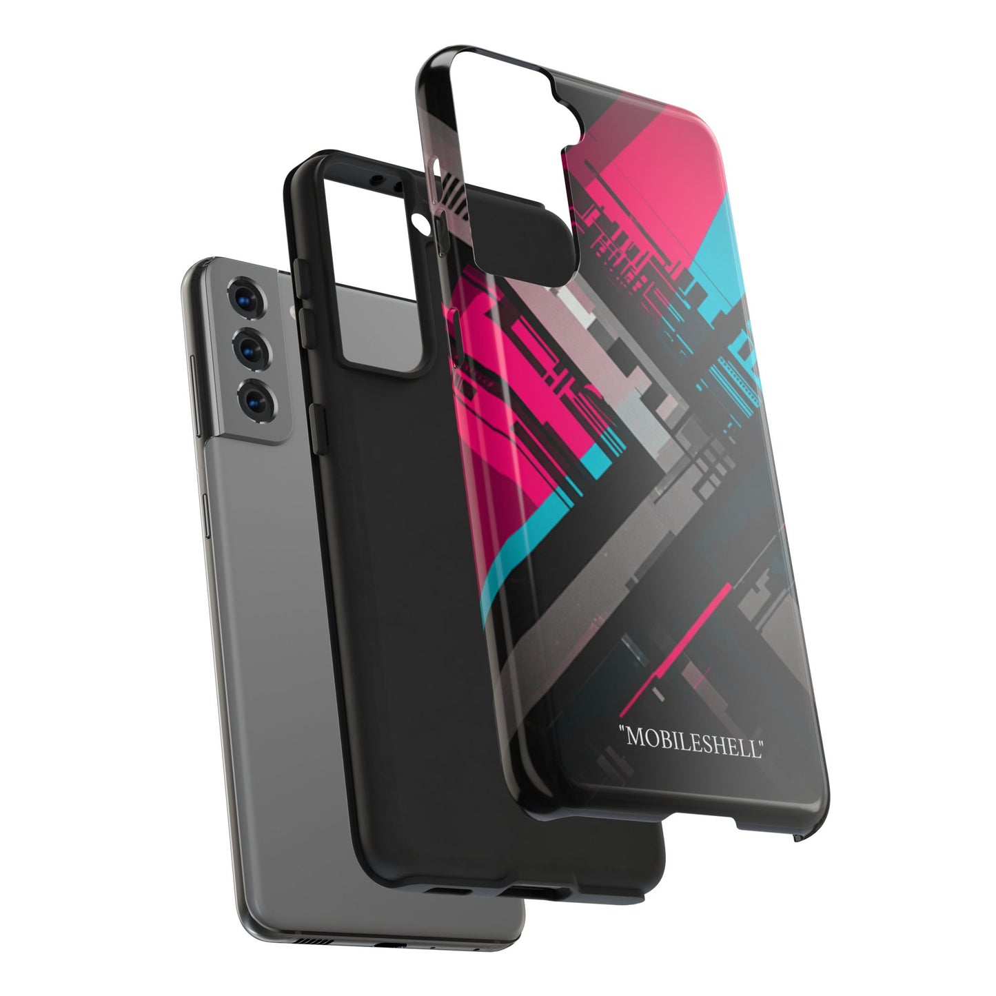 Abstract cyber tough phone case