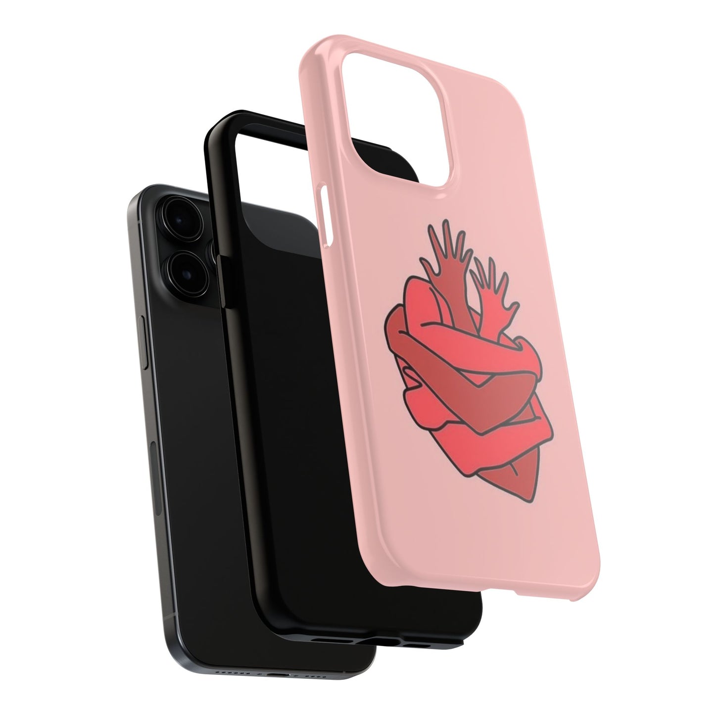 Artistic Heart Embrace Phone Case