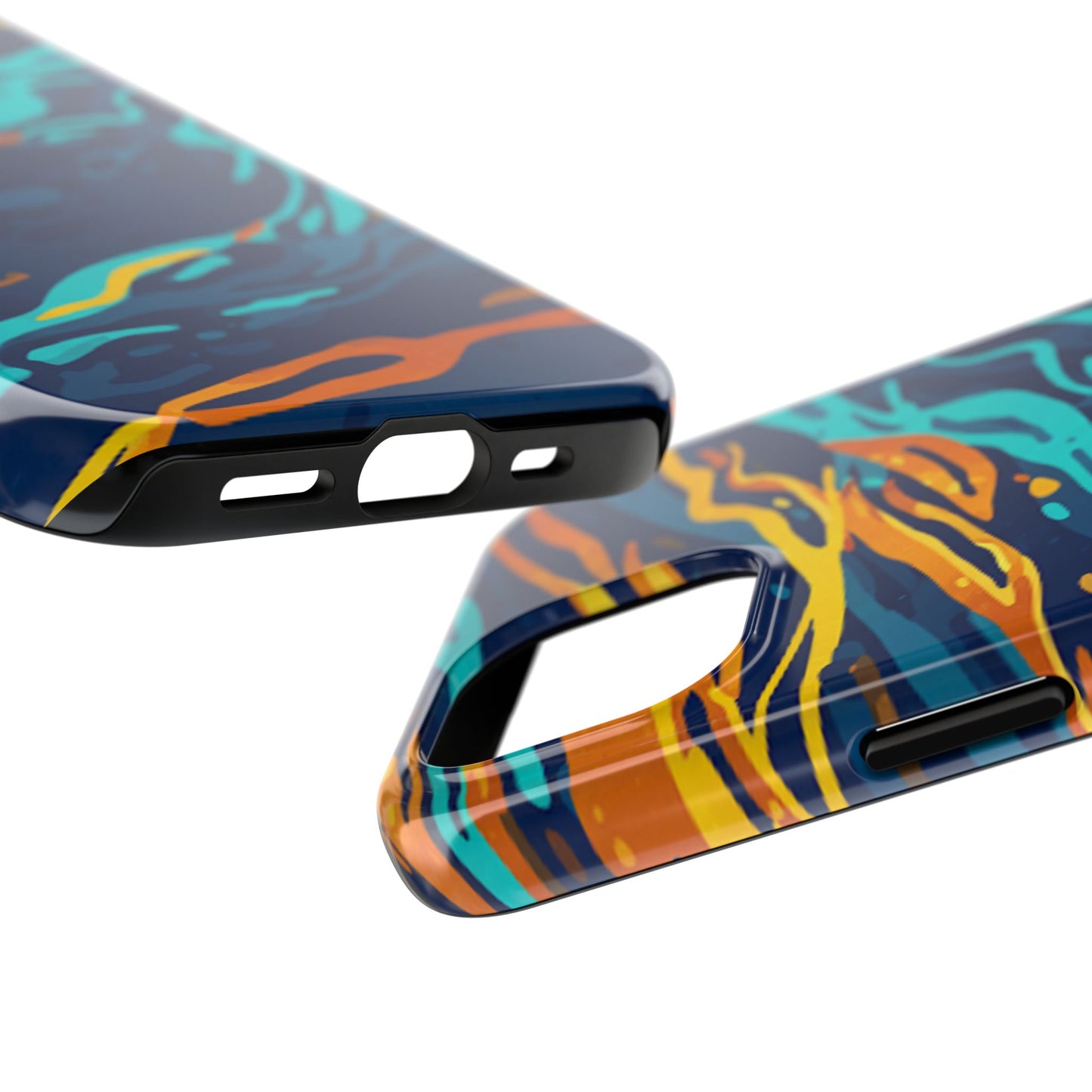 Orange blast phone tough case