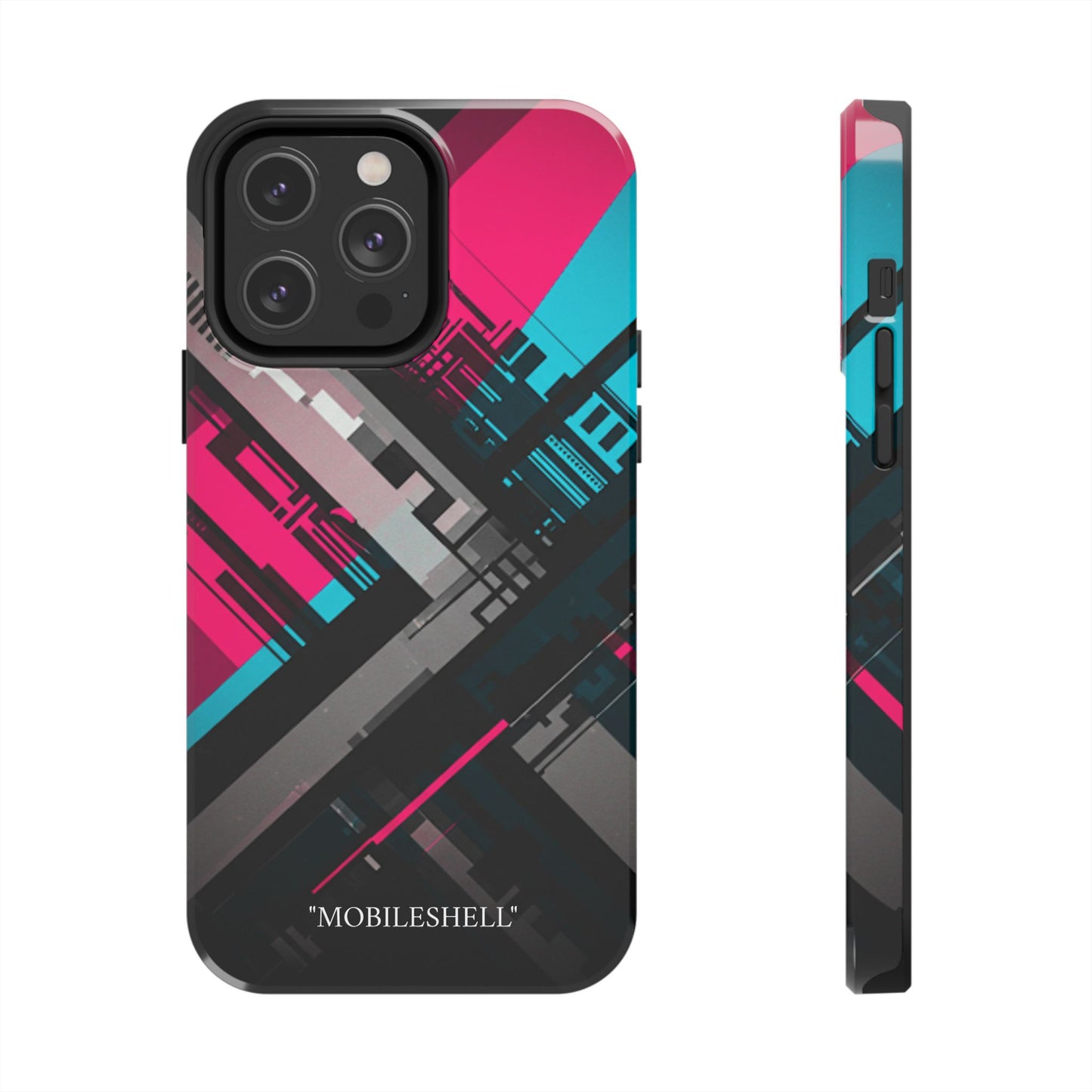 Abstract cyber tough phone case