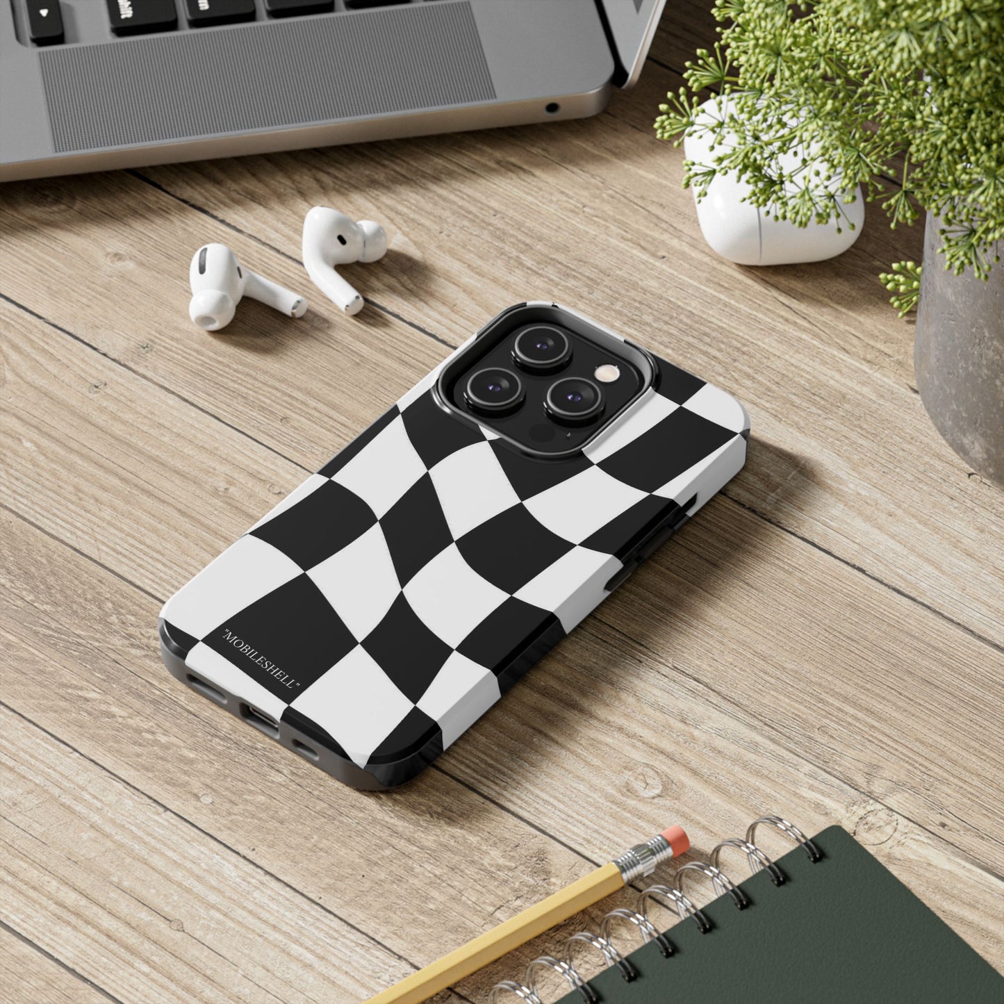 Checkers B&W tough phone case