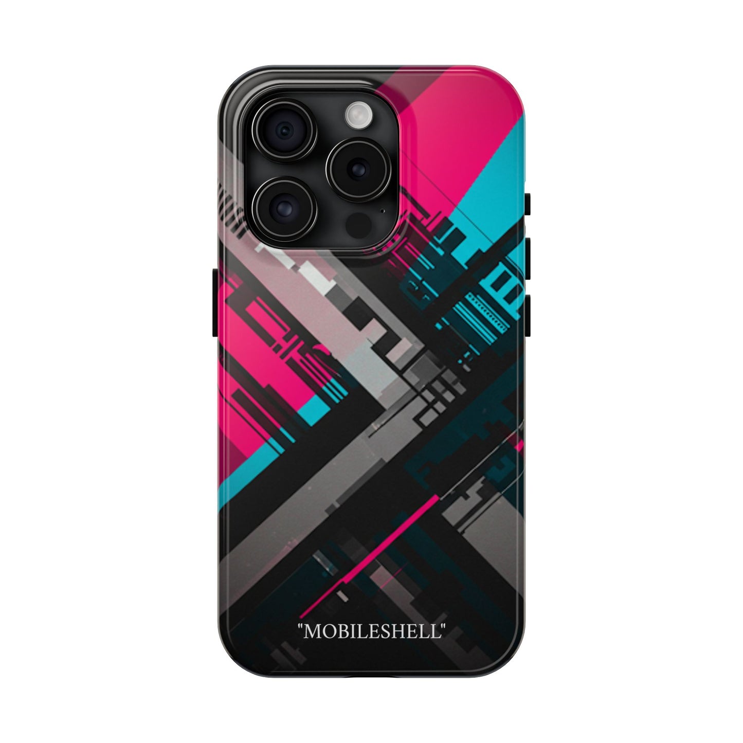 Abstract cyber tough phone case