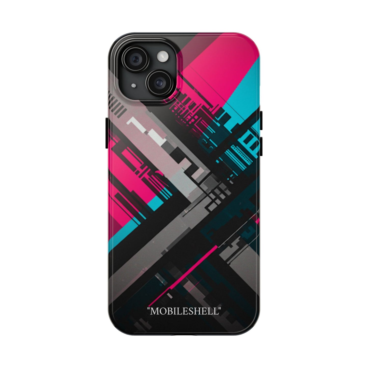 Abstract cyber tough phone case