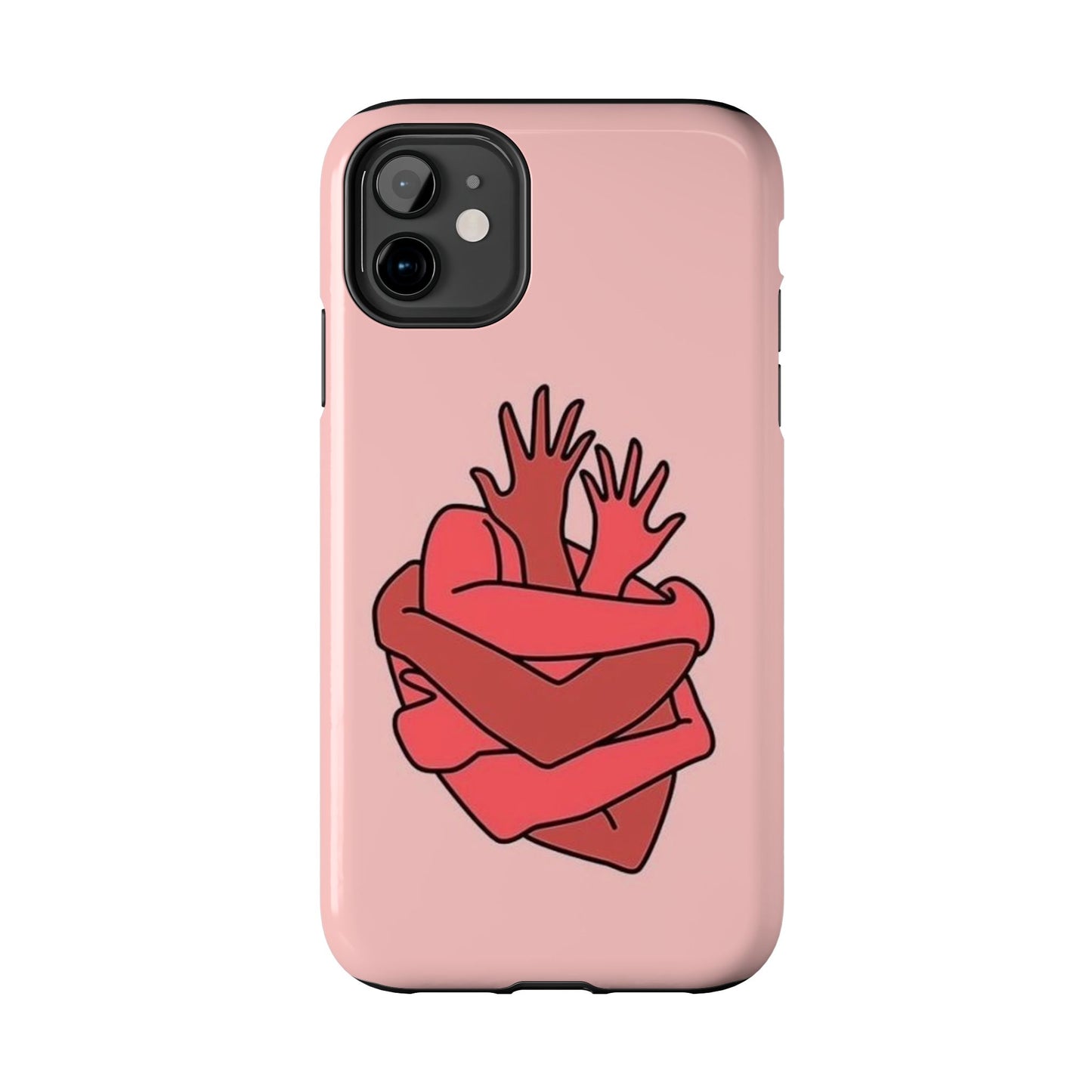 Artistic Heart Embrace Phone Case