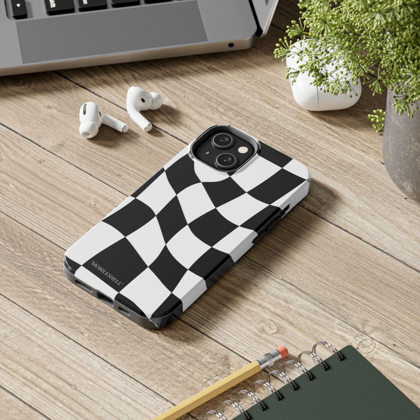 Checkers B&W tough phone case