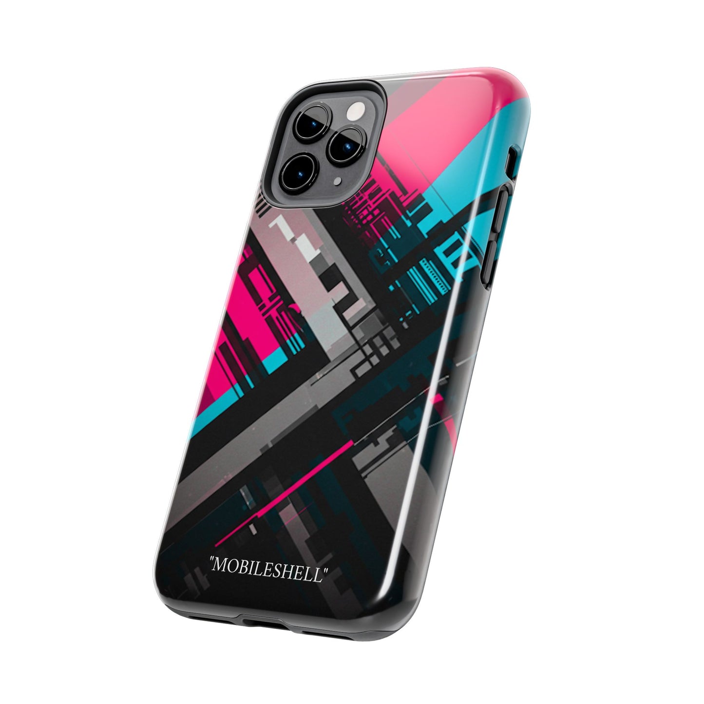 Abstract cyber tough phone case