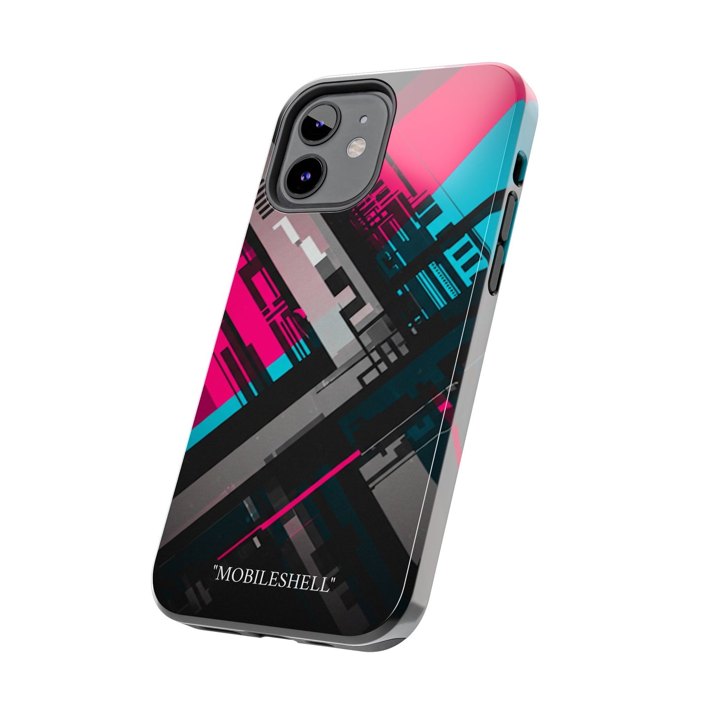 Abstract cyber tough phone case