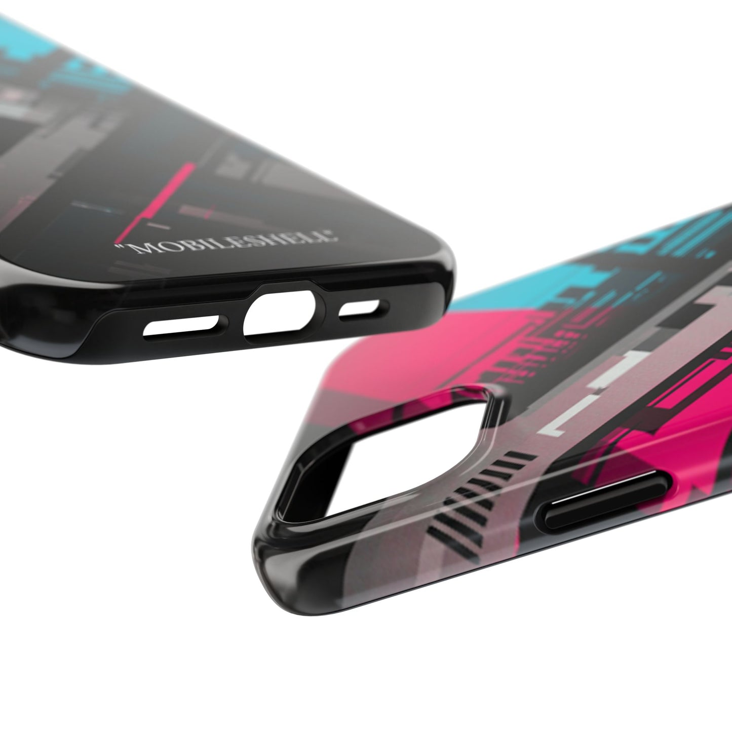 Abstract cyber tough phone case