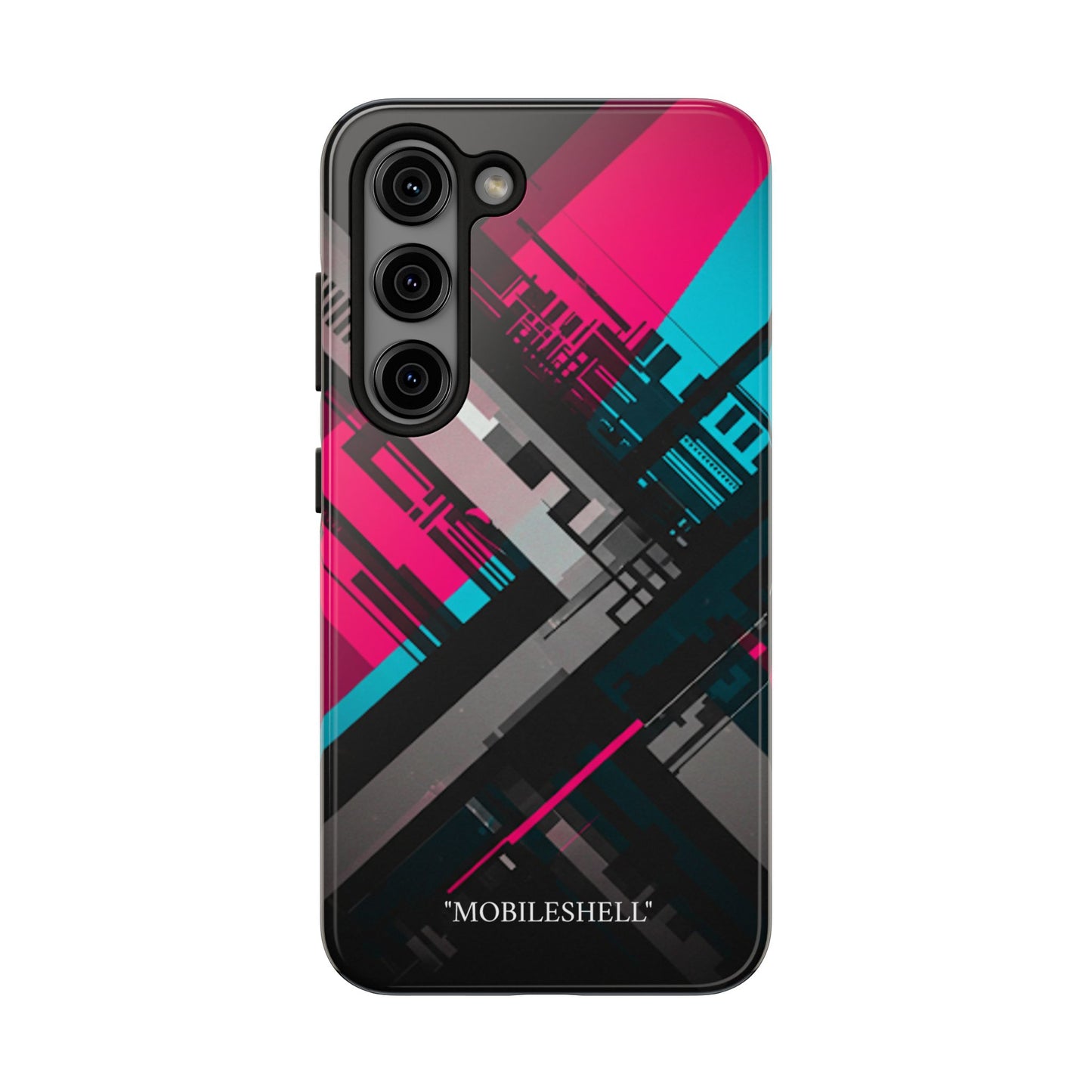 Abstract cyber tough phone case