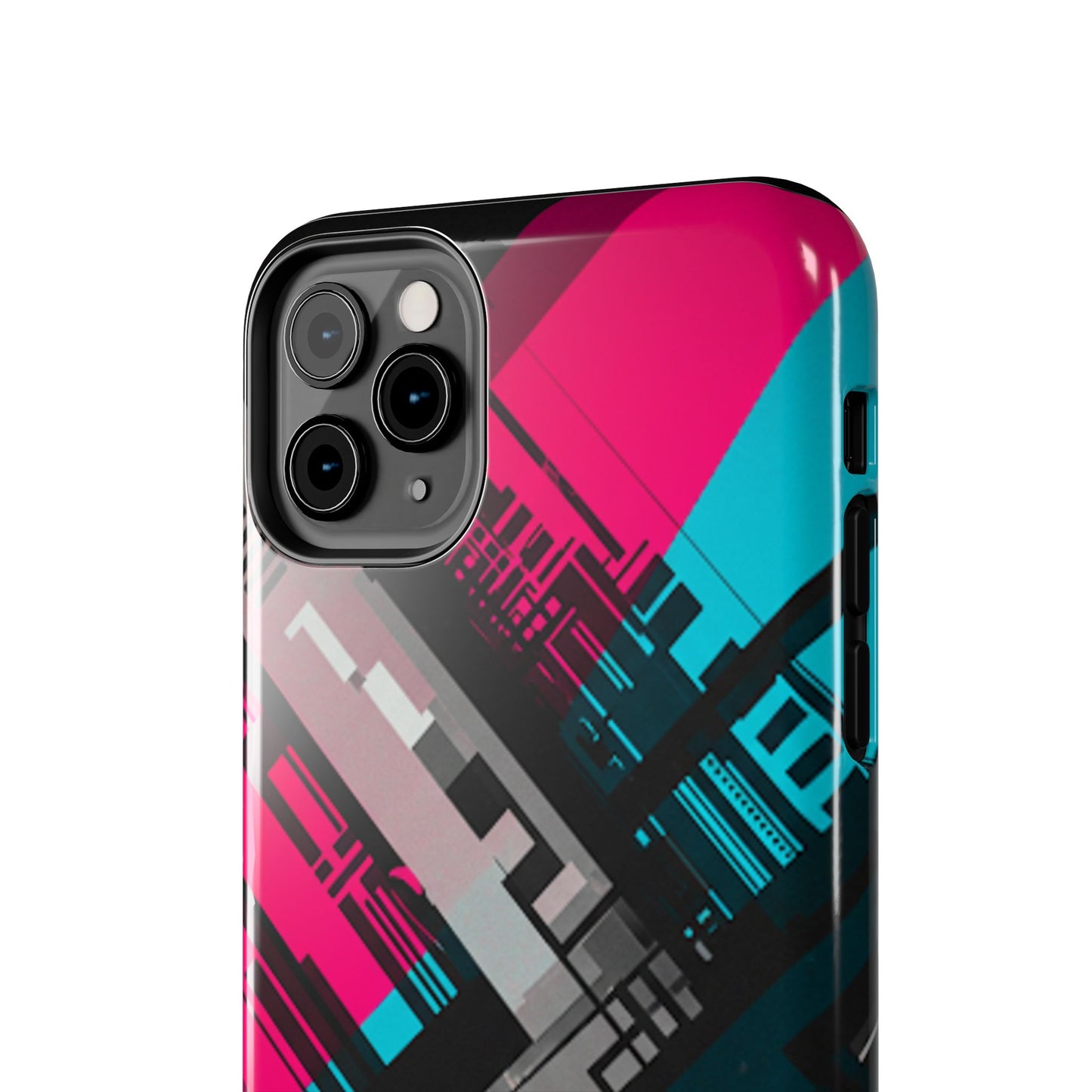 Abstract cyber tough phone case