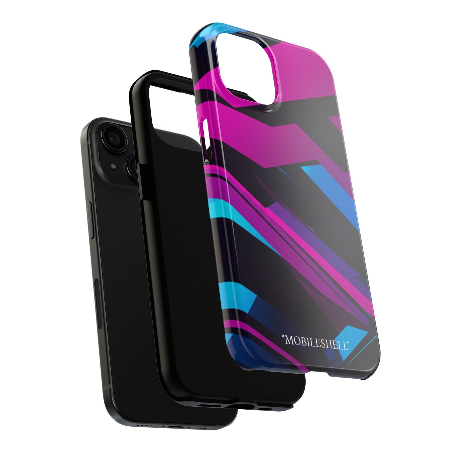 Abstract art lines pink blue tough cases