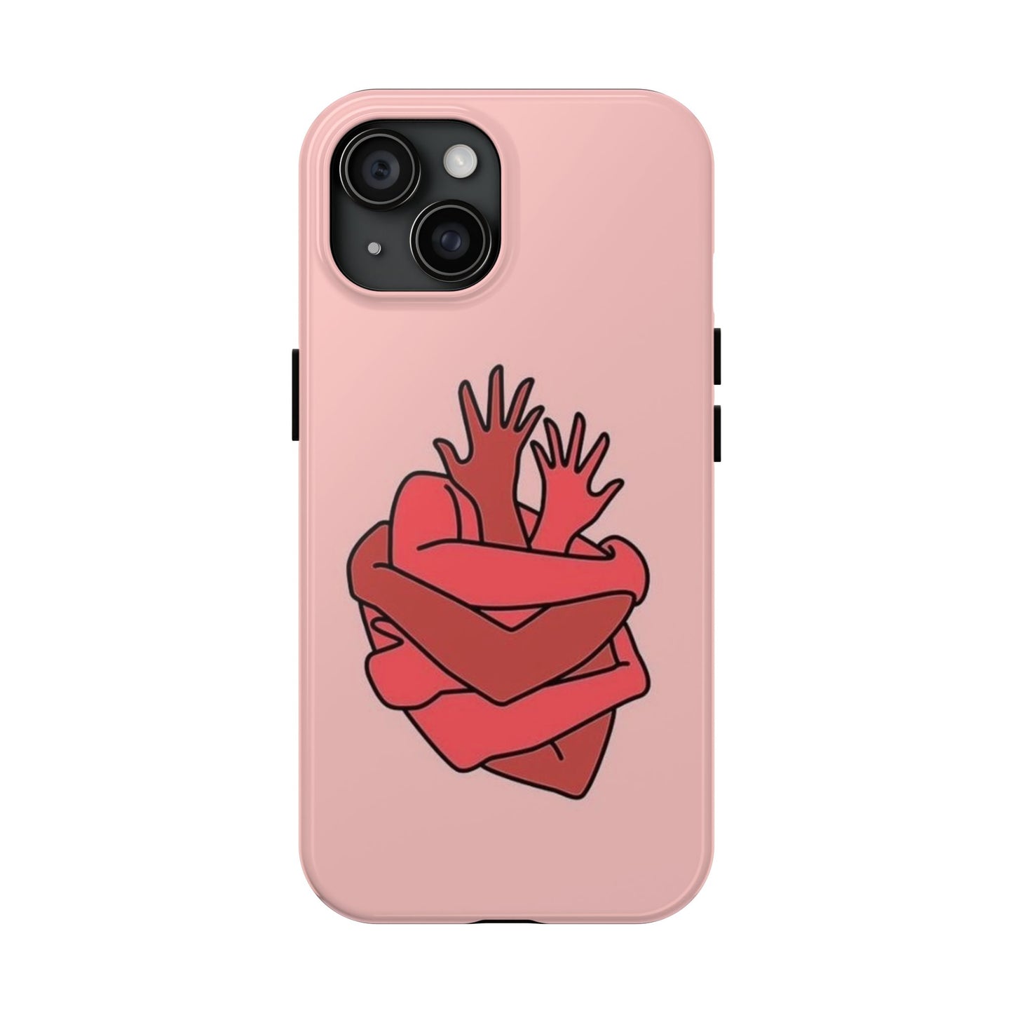 Artistic Heart Embrace Phone Case